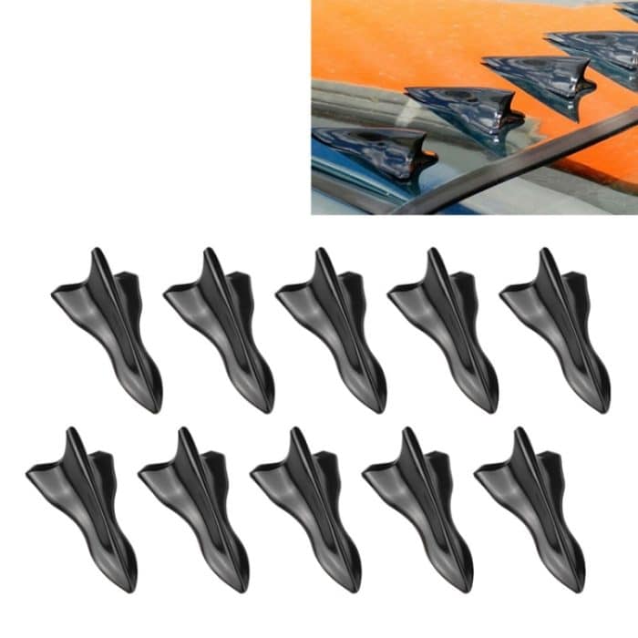 CMS9773.jpg 10 PCS Universal Auto Black Shark Fin Diffusor Vortex Generator Dachspoiler – Bild 1