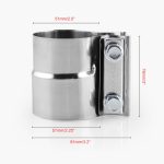 2,0 Zoll Auto Turbo Auspuff Fallrohr Edelstahl Überlappungsbandklemme – Bild 5