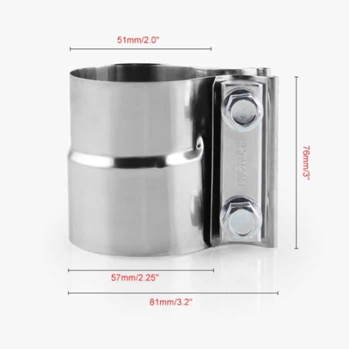 2,0 Zoll Auto Turbo Auspuff Fallrohr Edelstahl Überlappungsbandklemme – Bild 5