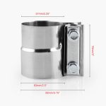 2,5-Zoll-Auto-Turbo-Auspuff-Fallrohr-Edelstahl-Überlappungsbandklemme – Bild 5