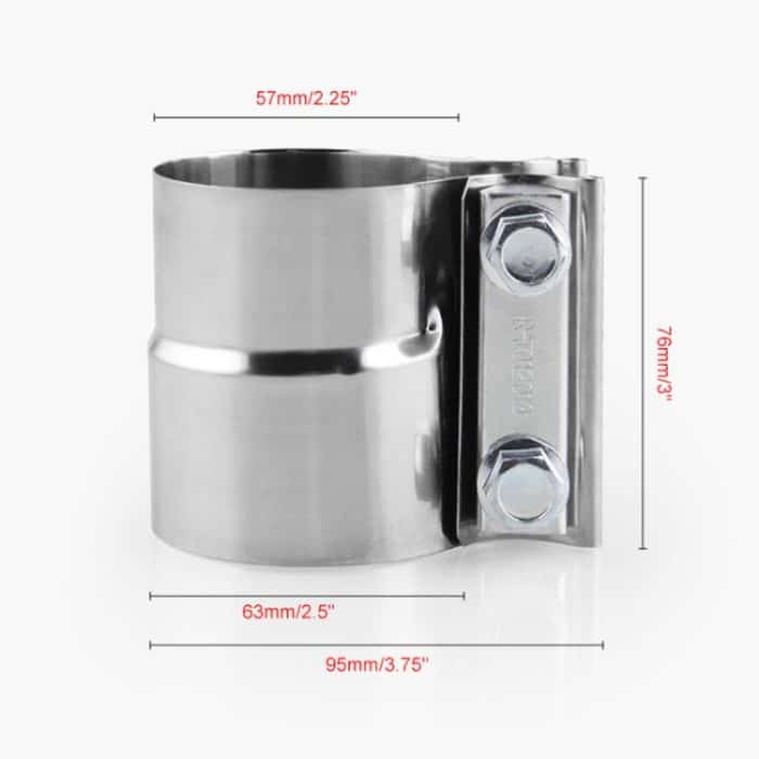 2,5-Zoll-Auto-Turbo-Auspuff-Fallrohr-Edelstahl-Überlappungsbandklemme – Bild 5