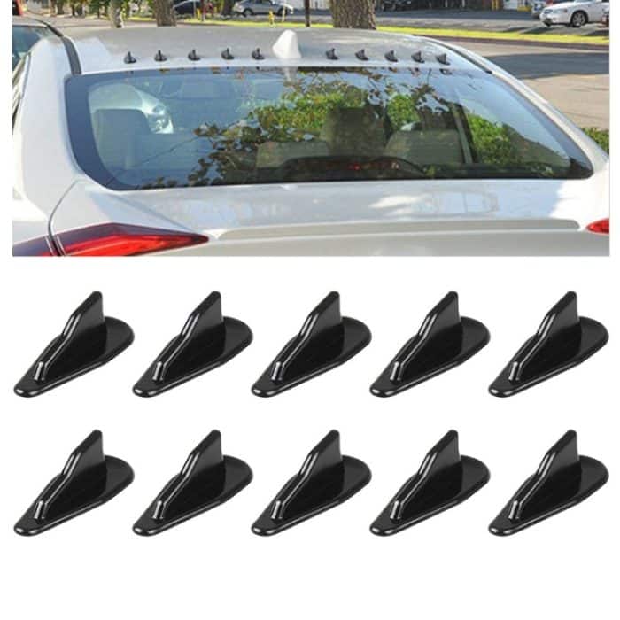 CMS9779.jpg 10 PCS Universal Auto Black Shark Fin Diffusor Vortex Generator Dachspoiler – Bild 1