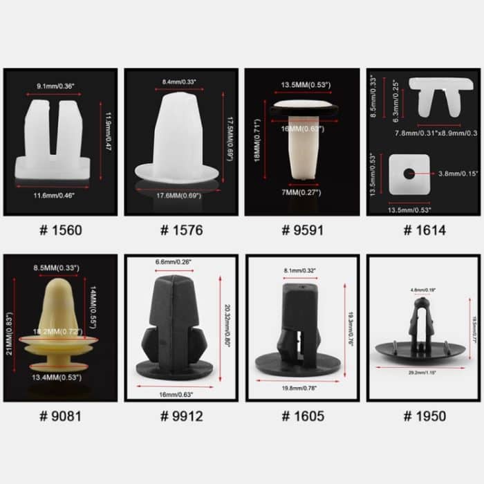 292 PCS Car Retainer Clips Sortiment Car Panel Trim Kunststoffbefestigungen Nietclips Set – Bild 4