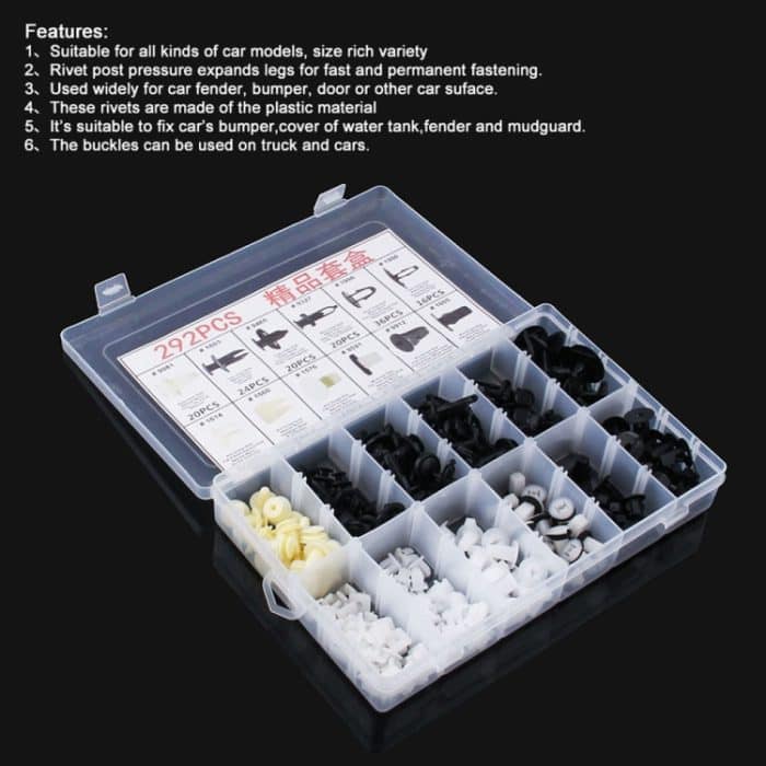 292 PCS Car Retainer Clips Sortiment Car Panel Trim Kunststoffbefestigungen Nietclips Set – Bild 6