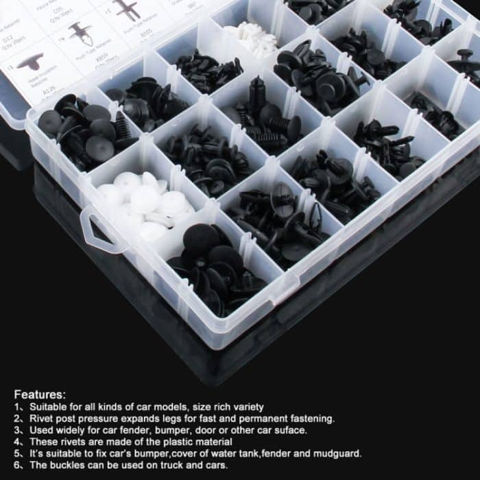 415 PCS Car Retainer Clips Sortiment Car Panel Trim Kunststoffbefestigungen Nietclips Set – Bild 3