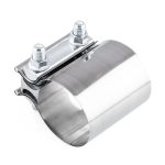 2,5 Zoll 63 mm Auto Turbo Auspuff Fallrohr Edelstahl Überlappungsbandklemme – Bild 3