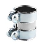 2,5 Zoll Car Turbo Auspuff Fallrohr Carbon Low Edelstahl Lap Joint Band Clamp – Bild 2