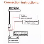 2 Stück 45 cm DC12 V 5 W ultradünne wasserdichte Auto-Auto-Doppelfarben-Blinker/Lauflichter SMD-2835 LED-Lampen (Blinker: gelbes Licht; Lauflichter: blaues Licht), 45cm Turn Lights: Yellow Light; Running Lights: White Light... – Bild 6
