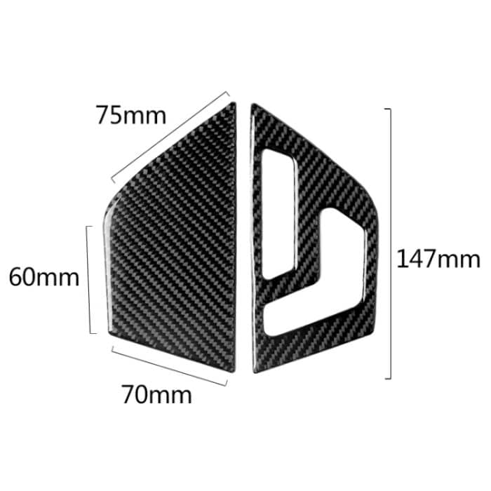 2 PCS Car Carbon Fiber Sitzverstellung für den linken Antriebssitz Dekorativer Aufkleber für Mercedes-Benz W204 2007-2013 – Bild 5