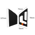 2 PCS Deutsche Flagge Auto Kohlefaser Sitzverstellung rechts, dekorativer Aufkleber für Mercedes-Benz W204 2007-2013 – Bild 2