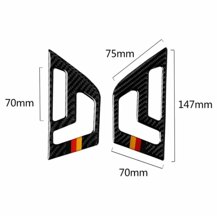 2 PCS Deutsche Flagge Auto Carbonfaser Sitzverstellplatte Dekorativer Aufkleber für Mercedes-Benz W204 2007-2013 – Bild 2