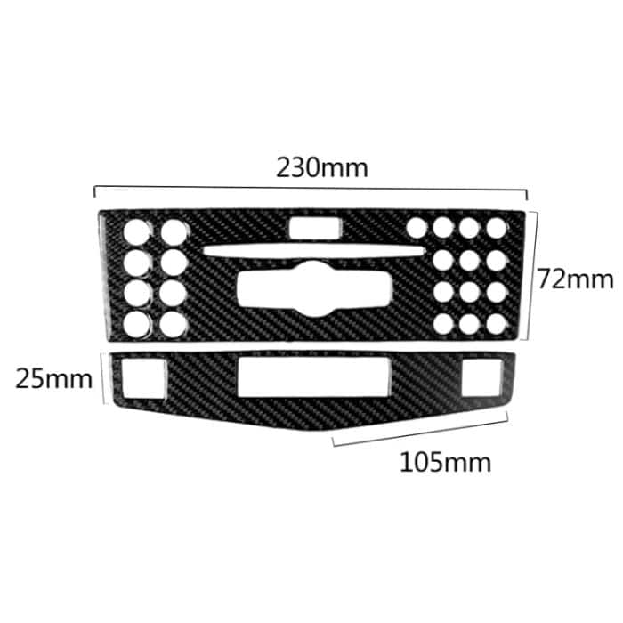 Auto Carbon Fiber Center Console Panel Dekorativer Aufkleber für Mercedes-Benz W204 C Klasse 2007-2010 – Bild 5