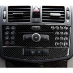 Auto Carbon Fiber Center Console Panel Dekorativer Aufkleber für Mercedes-Benz W204 C Klasse 2007-2010 – Bild 6