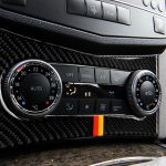 Auto Deutsche Flagge Kohlefaser Klimaanlage Panel Aufkleber für Mercedes-Benz W204 C Klasse 2007-2010 – Bild 6