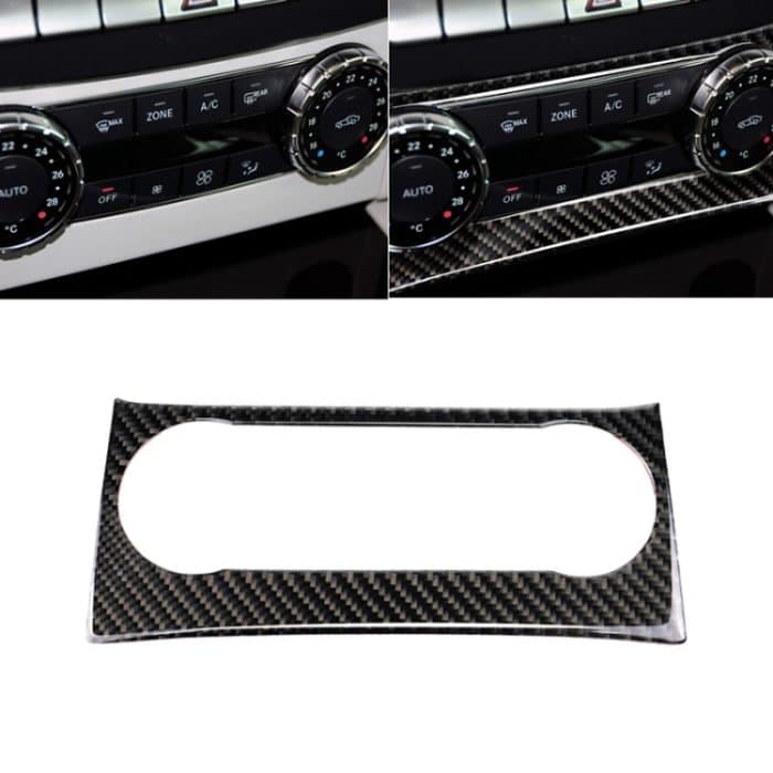 CMS9839.jpg Auto Carbon Fiber Klimaanlage Knopf Bedienfeld Dekorativer Aufkleber für Mercedes-Benz W204 C Klasse 2011-2013 – Bild 1
