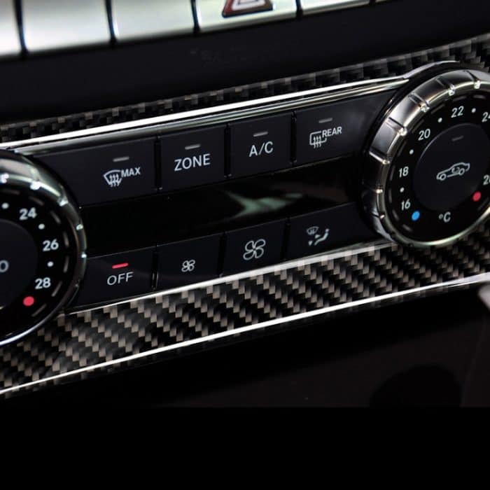 Auto Carbon Fiber Klimaanlage Knopf Bedienfeld Dekorativer Aufkleber für Mercedes-Benz W204 C Klasse 2011-2013 – Bild 5