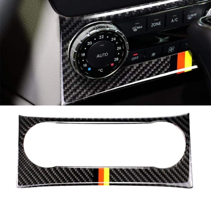 CMS9840.jpg Auto Deutsche Flagge Kohlefaser Klimaanlage Knopf Bedienfeld Dekorativer Aufkleber für Mercedes-Benz W204 C Klasse 2011-2013 – Bild 1