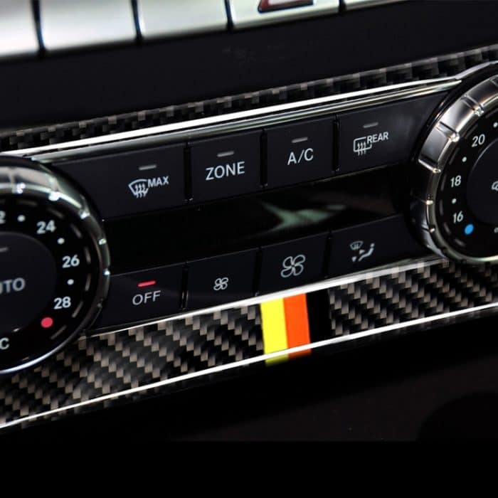 Auto Deutsche Flagge Kohlefaser Klimaanlage Knopf Bedienfeld Dekorativer Aufkleber für Mercedes-Benz W204 C Klasse 2011-2013 – Bild 6