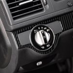 3 PCS Car Carbon Fiber Scheinwerfer Rahmen Dekorativer Aufkleber für Mercedes-Benz W204 C Klasse 2007-2010, Linkslenker – Bild 8