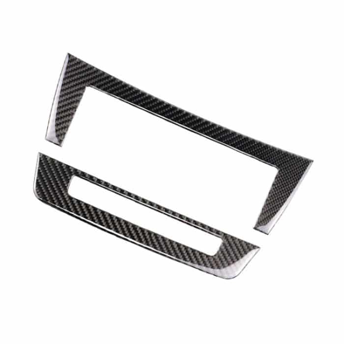 Auto Carbon Fiber Central Control CD Panel Dekorativer Aufkleber für Mercedes-Benz W204 2011-2013 7-Tasten – Bild 2