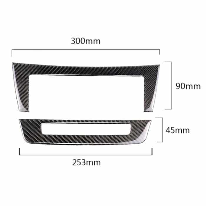 Auto Carbon Fiber Central Control CD Panel Dekorativer Aufkleber für Mercedes-Benz W204 2011-2013 7-Tasten – Bild 3