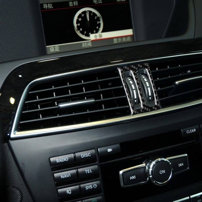 Auto Carbon Fiber Intermediate Air Outlet Panel Dekorativer Aufkleber für Mercedes-Benz W204 2011-2013 – Bild 6