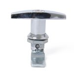 T-förmiger Griff, Paddel-Eingangstürverriegelung und Schlüssel, Werkzeugkastenschloss für Anhänger/Yacht/LKW, T Shape Handle (Silver) – Bild 2