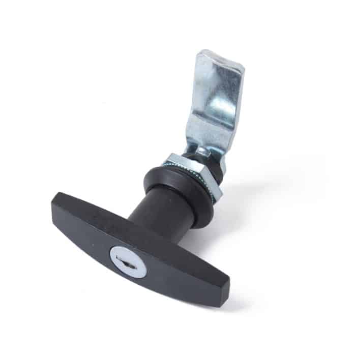 T-förmiger Griff, Paddel-Eingangstürverriegelung und Schlüssel, Werkzeugkastenschloss für Anhänger/Yacht/LKW, T Shape Handle (Black) – Bild 3
