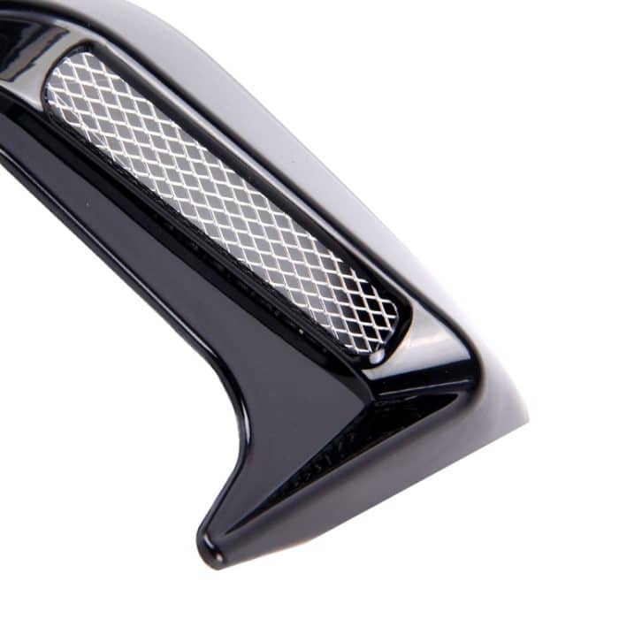 2 Stück dekorative Kunststoff-Luftstrom-Einlass-Turbo-Motorhauben-Seitenlüftungsgitter-Abdeckung mit selbstklebendem Aufkleber – Bild 5