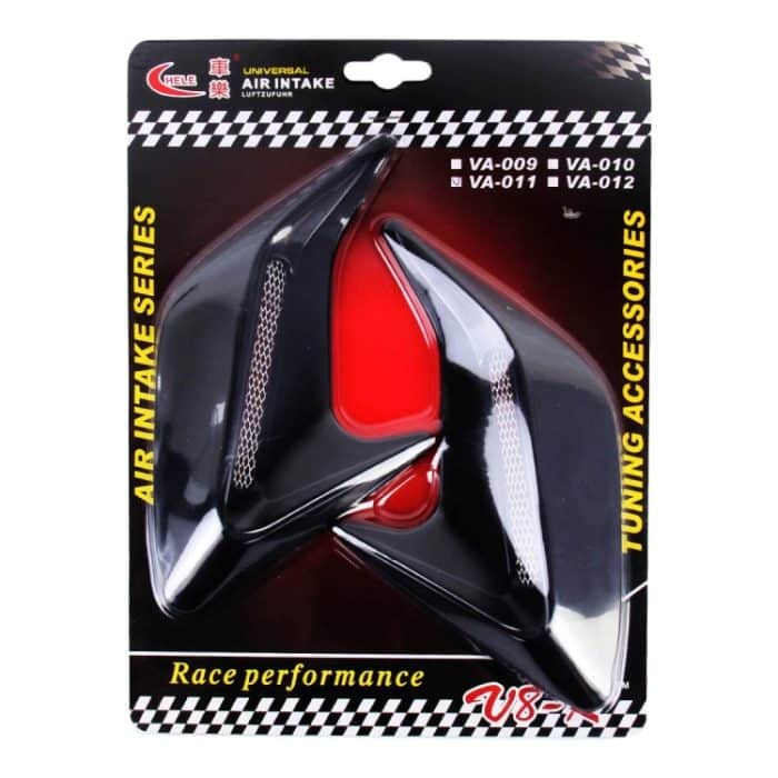 2 Stück dekorative Kunststoff-Luftstrom-Einlass-Turbo-Motorhauben-Seitenlüftungsgitter-Abdeckung mit selbstklebendem Aufkleber – Bild 6