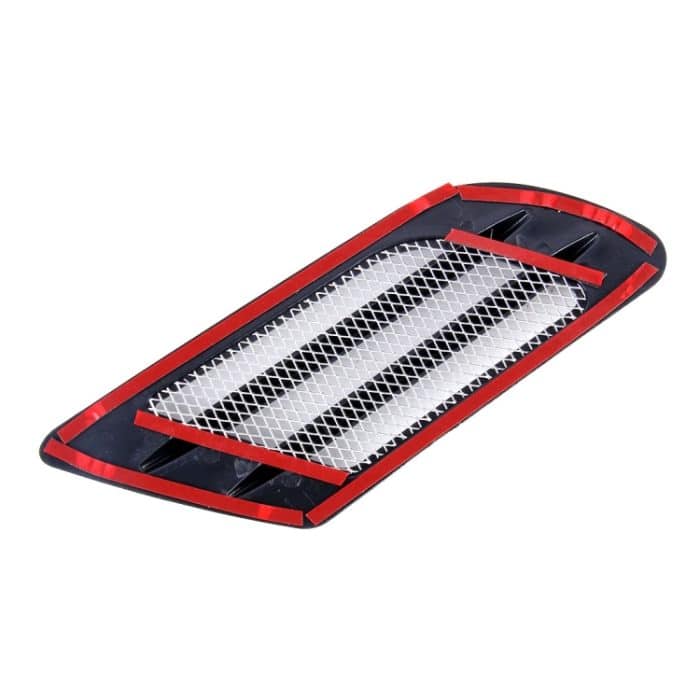 2 Stück dekorative Metall-Luftstrom-Einlass-Turbo-Motorhauben-Seitenlüftungsgitter-Abdeckung im Euro-Stil mit selbstklebendem Aufkleber – Bild 5