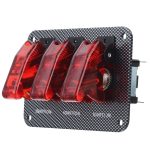 Jtron DV 12V Carbon Fiber Surface Panel Auto-Kippschalter mit roter LED-Anzeige – Bild 2