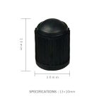 200 Stück schwarze Reifenventil-Staubgummikappe für Fahrrad und Auto, Durchmesser: 10 mm (schwarz), 200 PCS – Bild 7