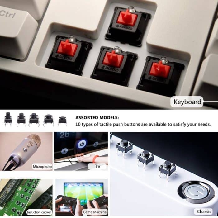 180 PCS Tactile Push Button Switch Kit Mikroschalter – Bild 6