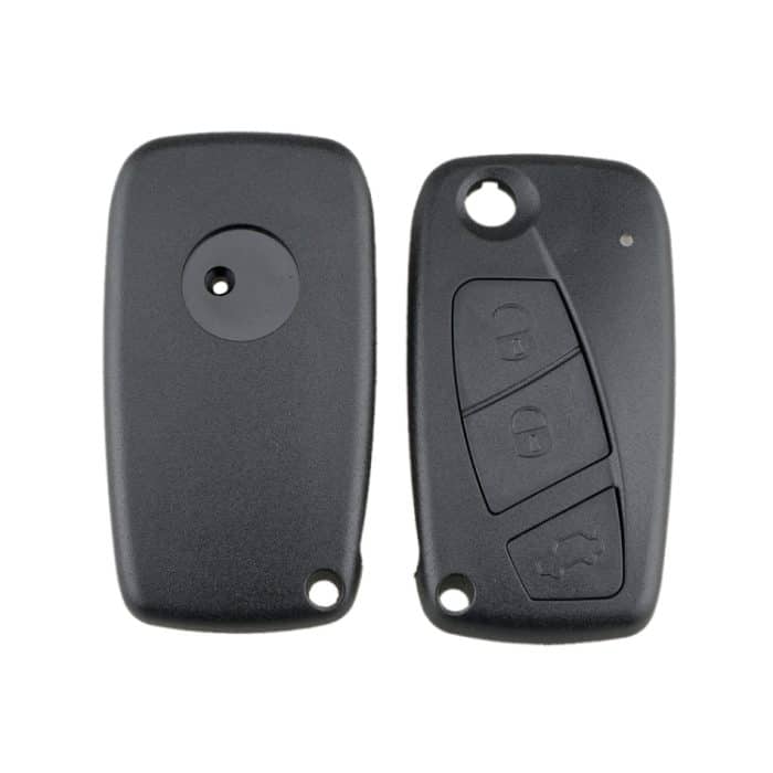 Für FIAT Autoschlüssel Ersatz 3 Tasten Autoschlüsseletui mit seitlichem Batteriehalter, Black, Blue – Bild 6