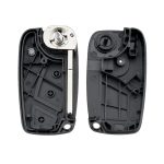 Für FIAT Autoschlüssel Ersatz 3 Tasten Autoschlüsseletui mit seitlichem Batteriehalter, Black, Blue – Bild 7