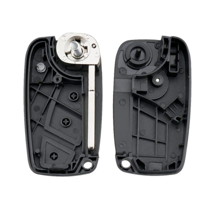 Für FIAT Autoschlüssel Ersatz 3 Tasten Autoschlüsseletui mit seitlichem Batteriehalter, Black, Blue – Bild 7