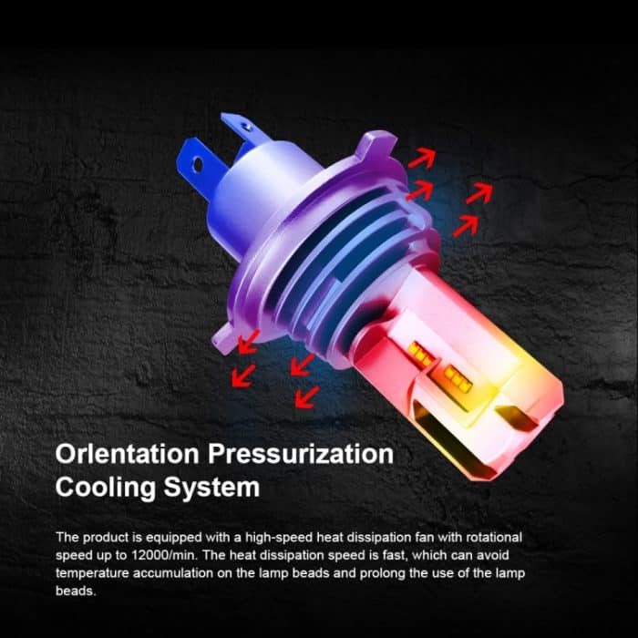 2 PCS M3 H4 DC9-32V / 17W / 6500K / 2000LM IP68 Auto-LED-Scheinwerferlampen, H4 – Bild 5