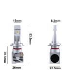 2 PCS M3 H7 DC9-32V / 17W / 6500K / 2000LM IP68 Auto-LED-Scheinwerferlampen, H7 – Bild 3