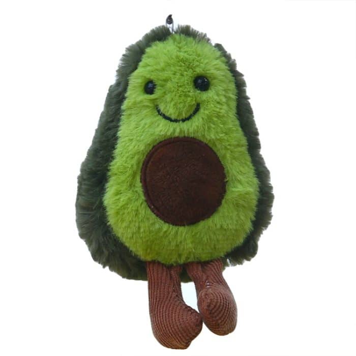 Netter Obstschmuck Plüsch Cartoon Anthropomorphic Avocado Key Ring – Bild 2