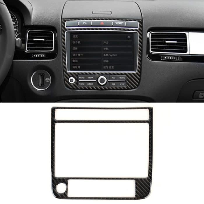 CRP0356.jpg Auto Carbon Fiber Navigation Panel Dekorativer Aufkleber für Volkswagen Touareg – Bild 1