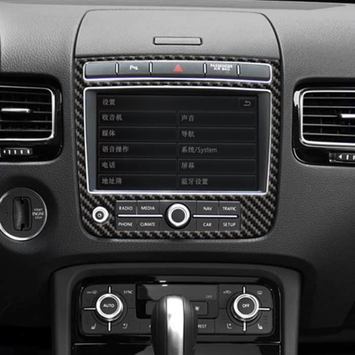 Auto Carbon Fiber Navigation Panel Dekorativer Aufkleber für Volkswagen Touareg – Bild 6