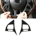 2 PCS Car Carbon Lenkradknopf Dekorativer Aufkleber für Volkswagen Touareg