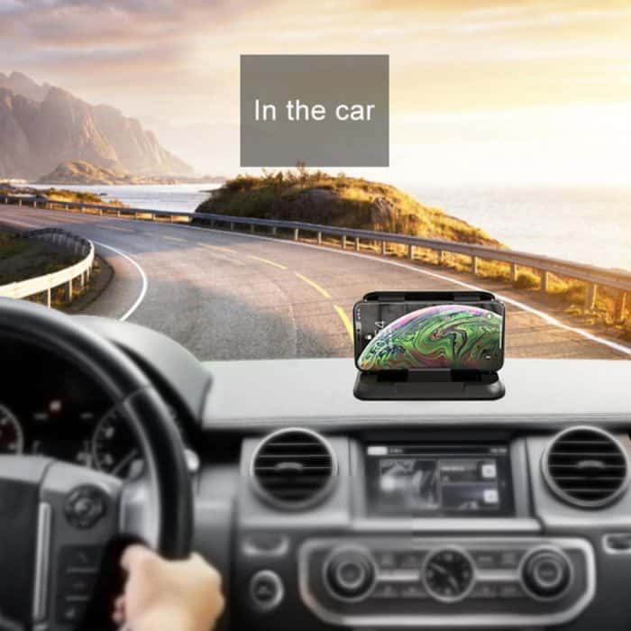 Auto Carbon Fiber Texture Silicon Handyhalter für 3,5-6,8 Zoll Handy – Bild 14