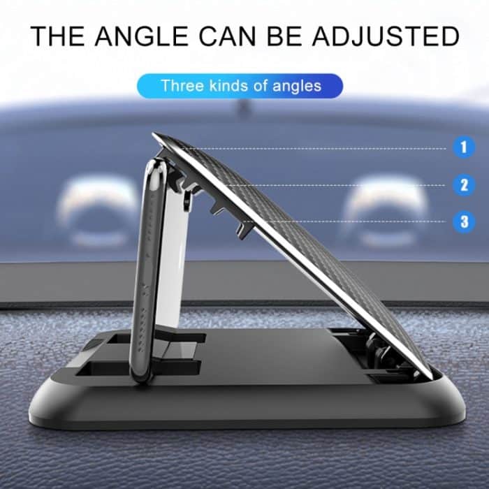 Auto Carbon Fiber Texture Silicon Handyhalter für 3,5-6,8 Zoll Handy – Bild 8