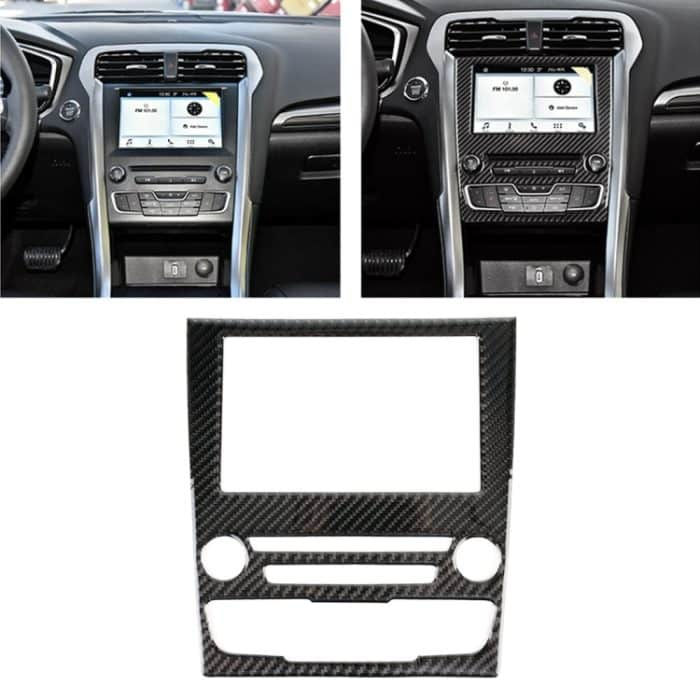 Auto Carbon Fiber Central Control Panel Dekorative Aufkleber für Ford New Mondeo – Bild 1