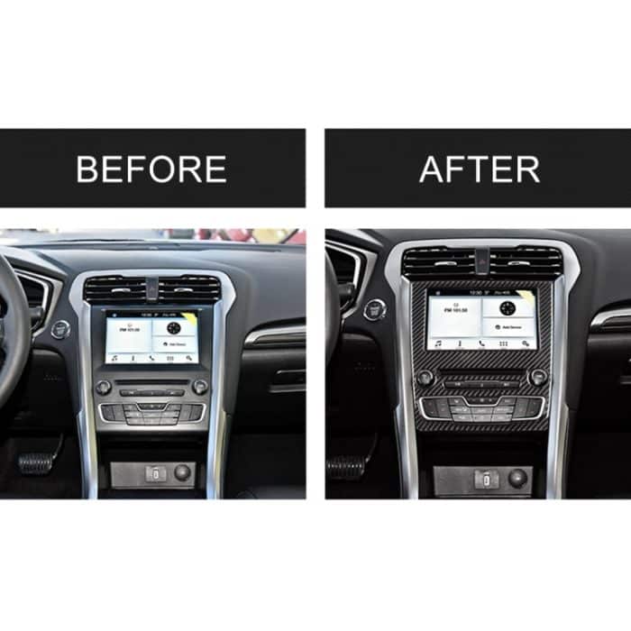 Auto Carbon Fiber Central Control Panel Dekorative Aufkleber für Ford New Mondeo – Bild 6