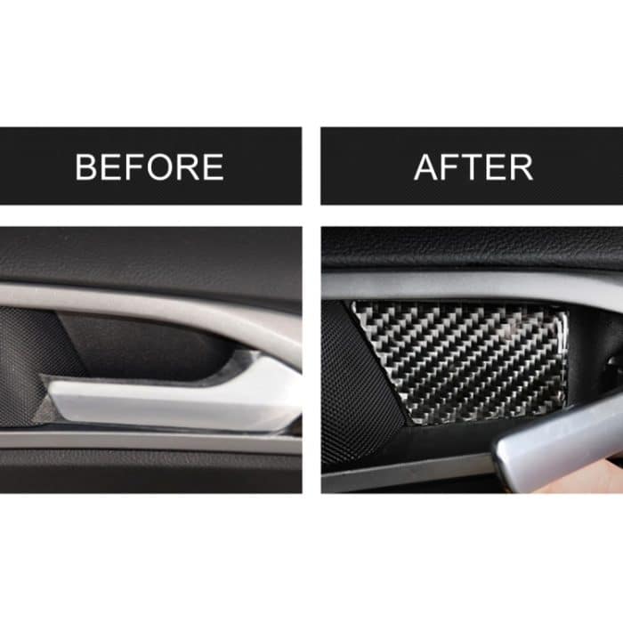 4 PCS Car Carbon Fiber Tür Innengriff Handgelenkplatte Dekorativer Aufkleber für Ford New Mondeo – Bild 6