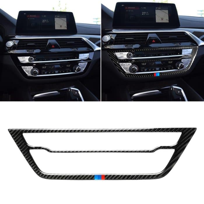 CRP0458.jpg Auto Tricolor Carbon Fiber CD Panel dekorative Aufkleber für BMW 5er G38 528Li / 530Li / 540Li 2018 – Bild 1