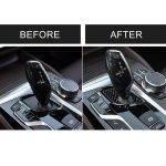 Auto Carbon Faser Schalthebel Unterseite Dekor Aufkleber für BMW 5er G38 528Li / 530Li / 540Li 2018, Linksantrieb – Bild 6